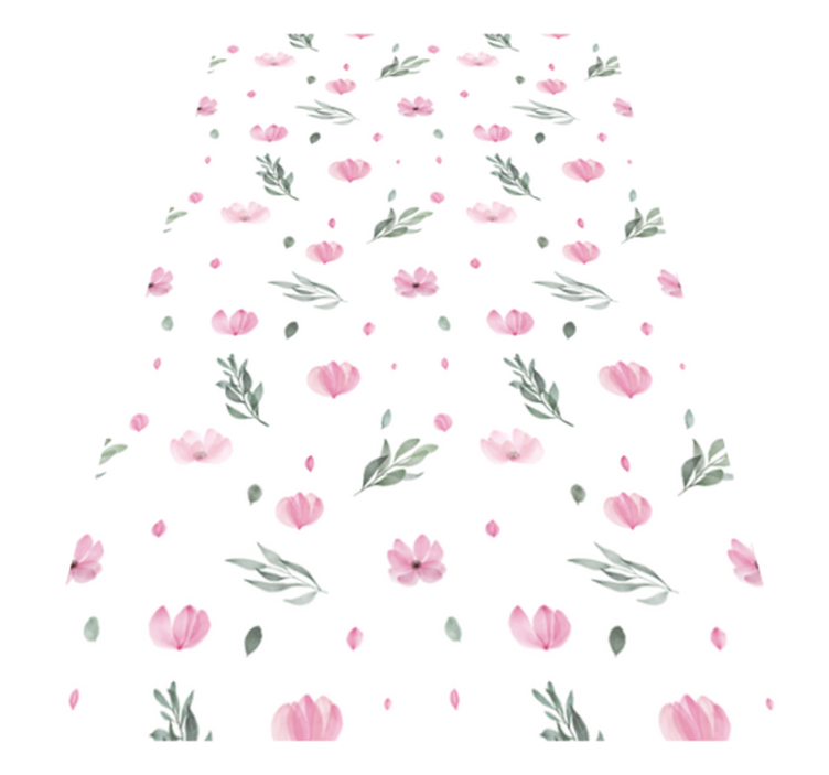 Delightful Botanical Illustrations floral rug - TenStickers