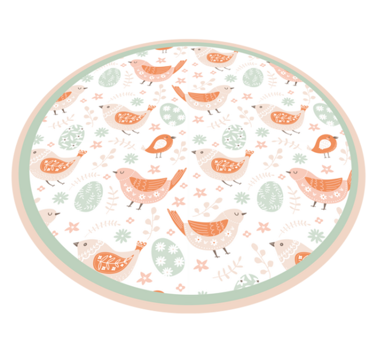 Delightful Bird Motifs nature rug - TenStickers