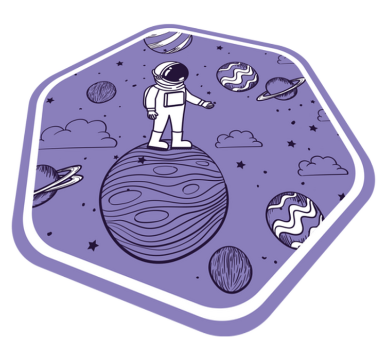 Cosmic Adventure Concept star rug - TenStickers