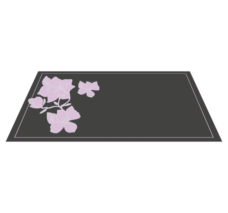 Pink arrangement floral rug - TenStickers