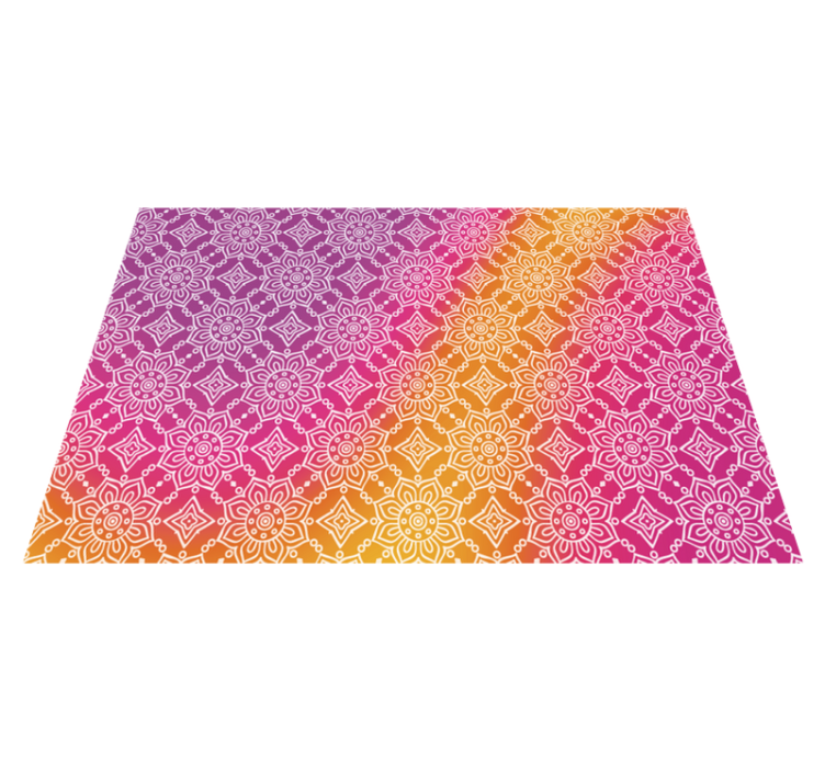 Elegant gradient mandala rug - TenStickers
