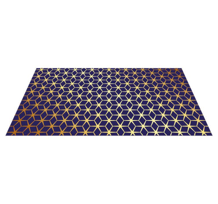 Honeycomb structure living room rug - TenStickers