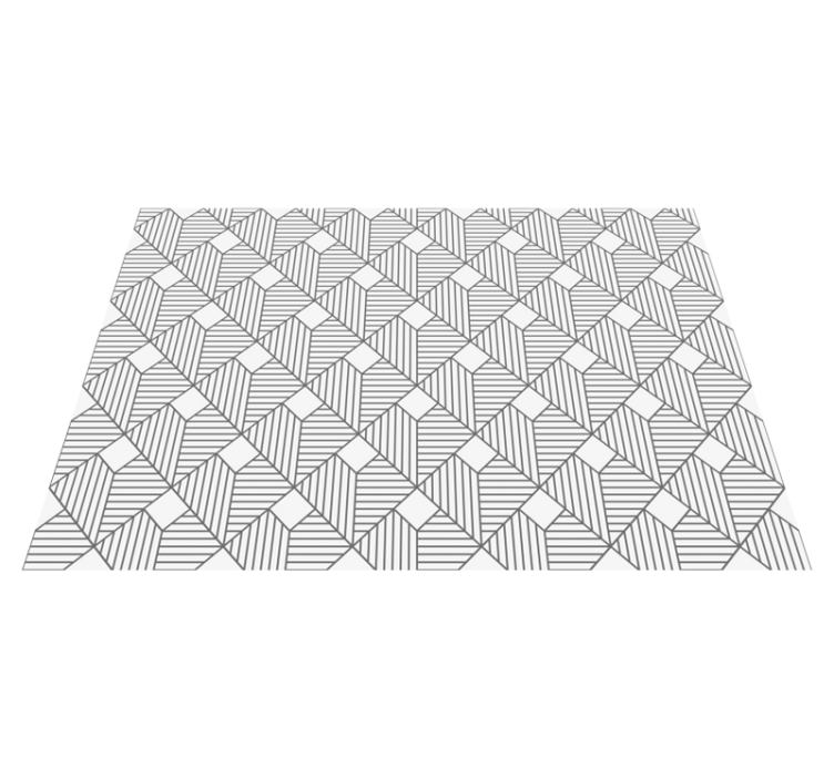 Grey patterned style geometric rug - TenStickers