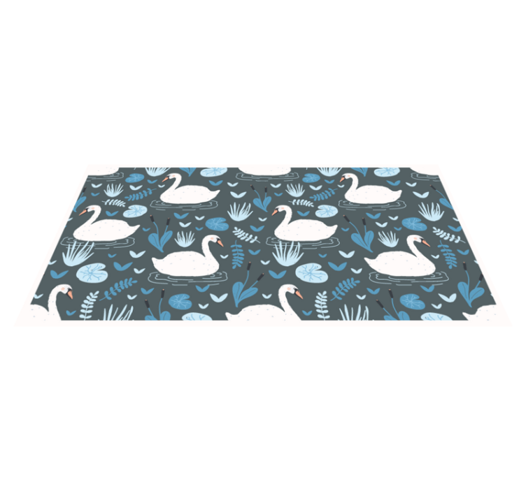 Elegant Swan Pattern nature rug - TenStickers