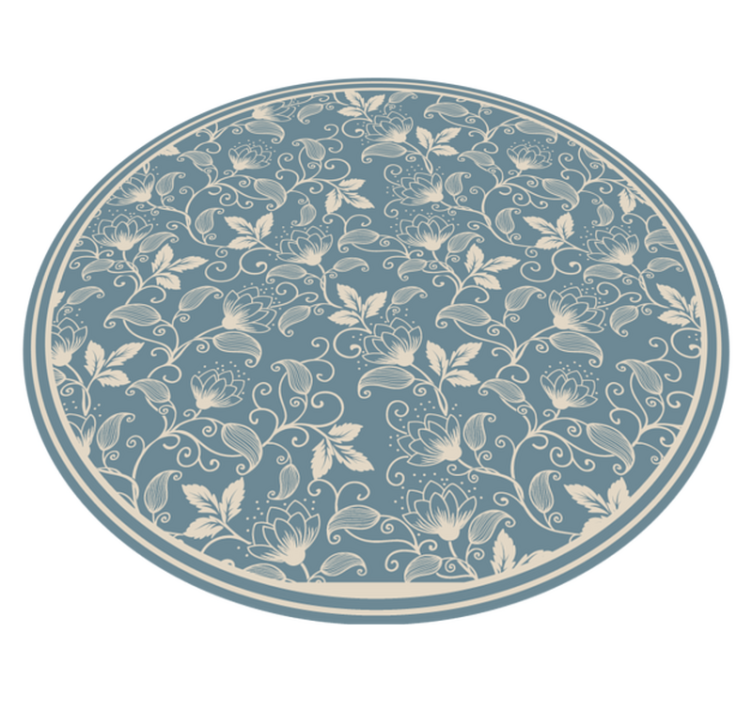 Botanical Whirl Element floral rug - TenStickers