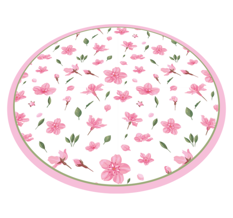 Blooming Pink Flower floral rug - TenStickers