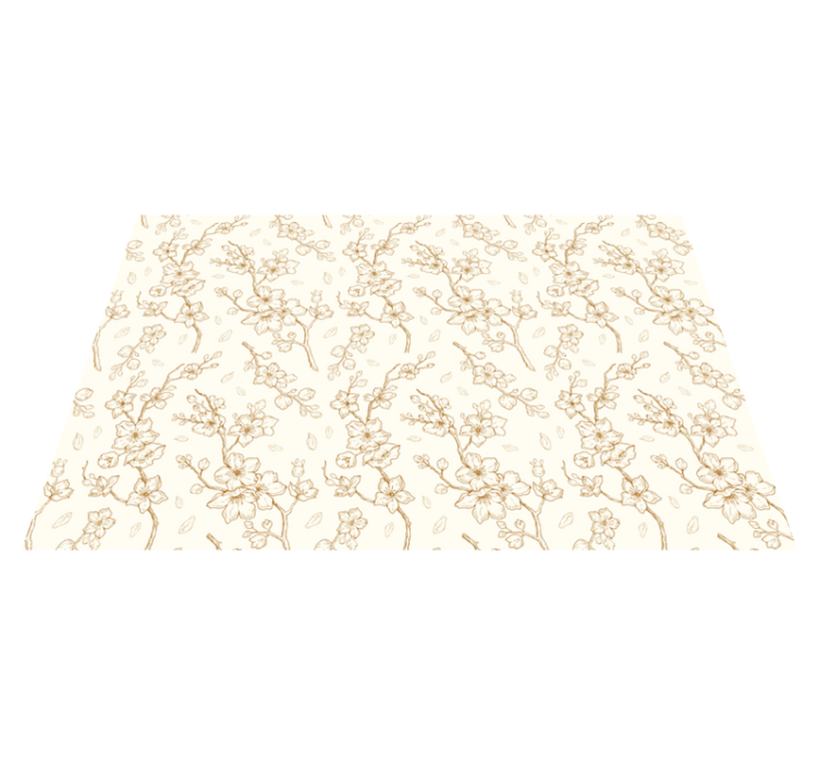 Blossom Branch Pattern floral rug - TenStickers