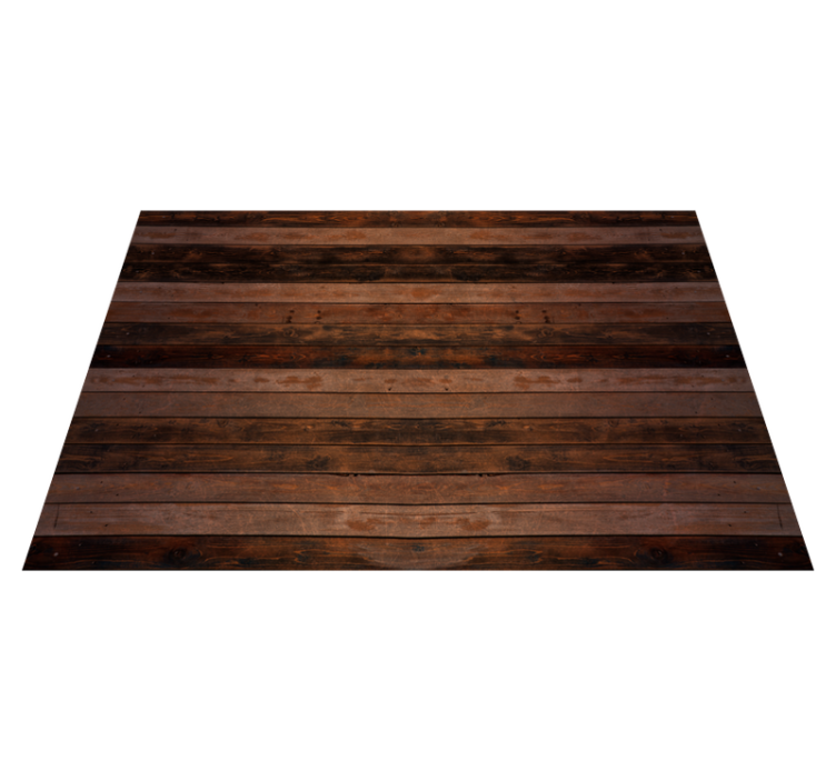 Realistic dark brown shade wood effect rug - TenStickers