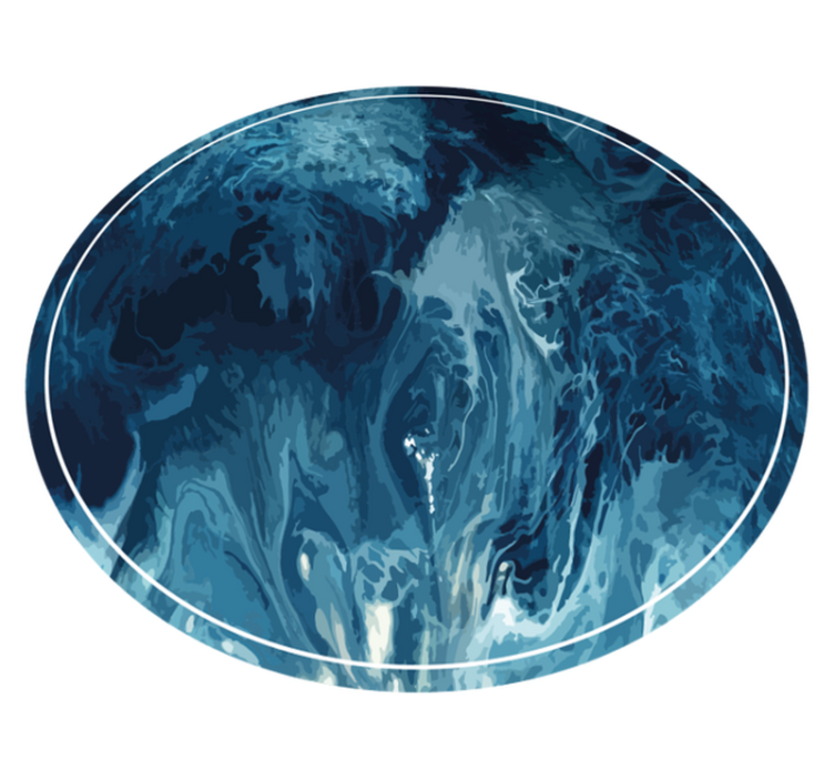 Ocean Blue Swirl nature rug - TenStickers