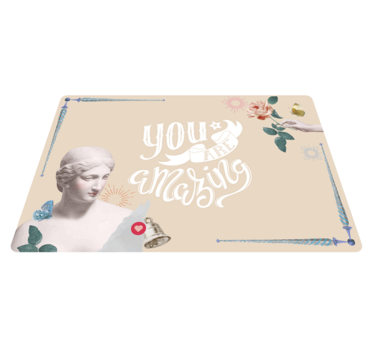 YOU ARE AMAZING quote rug - TenStickers