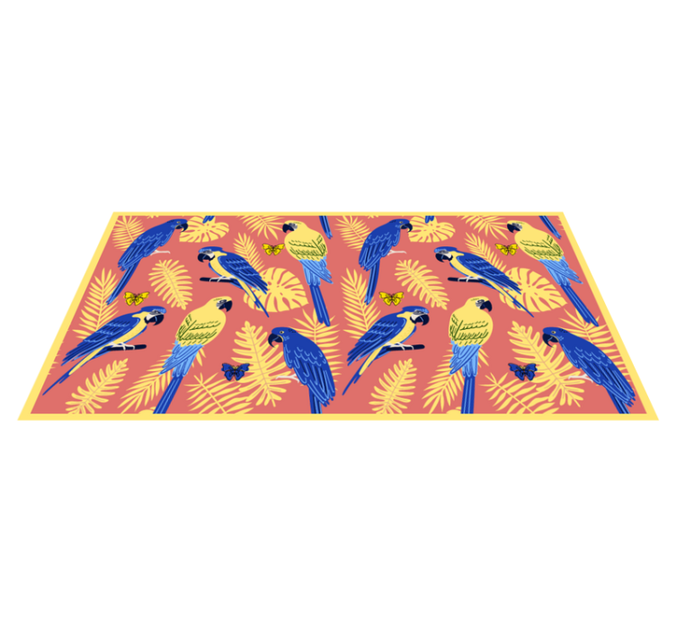 Tropical parrot patterns nature rug - TenStickers