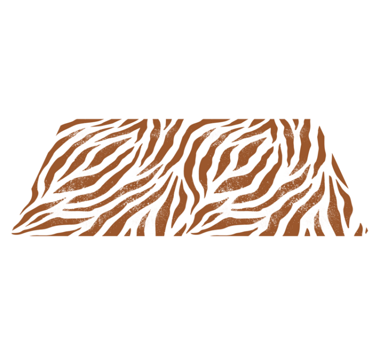 Brown zebra animal print animal rug - TenStickers