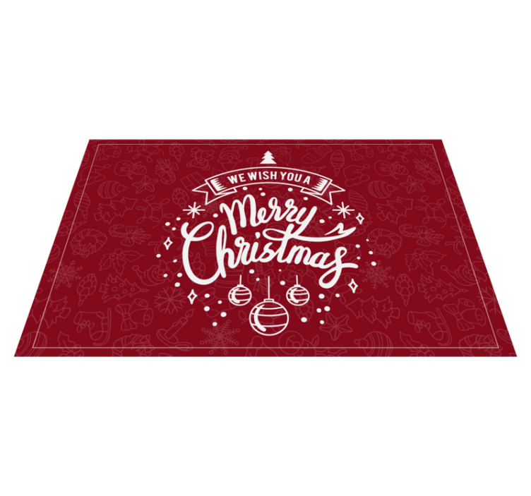 Merry Holiday greetings christmas rug - TenStickers