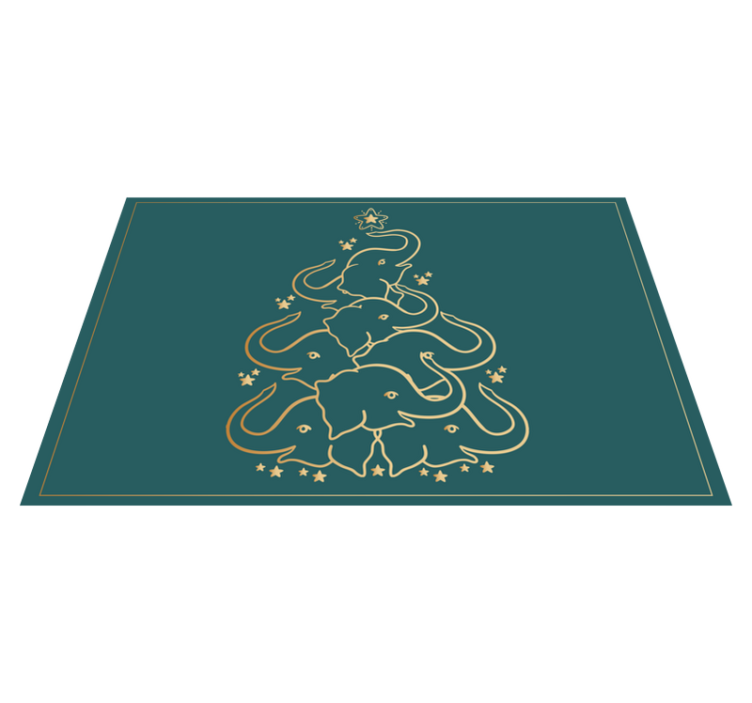 Elephant tree simulation christmas rug - TenStickers