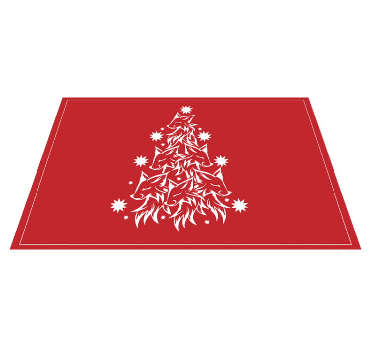 Wolf Tree Design christmas rug - TenStickers