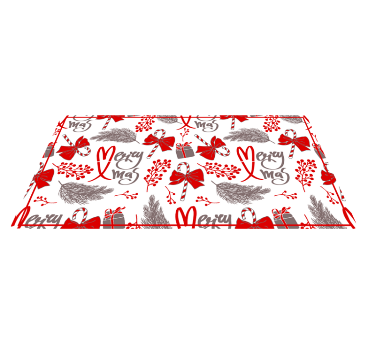 Greetings and hearts christmas rug - TenStickers