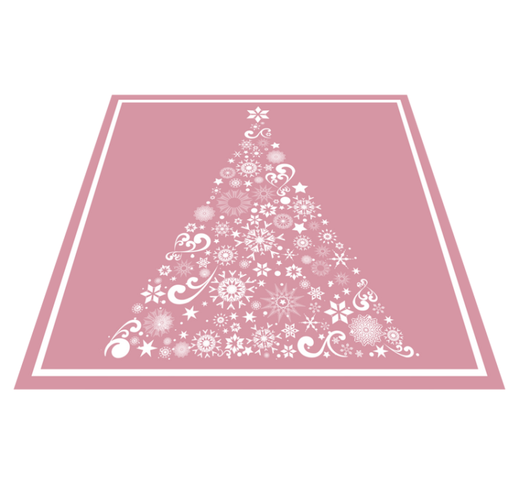Festive Holiday Tree christmas rug - TenStickers