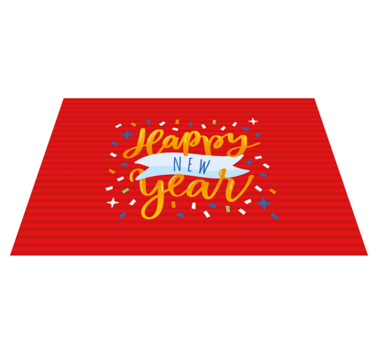 New Year Celebration christmas rug - TenStickers