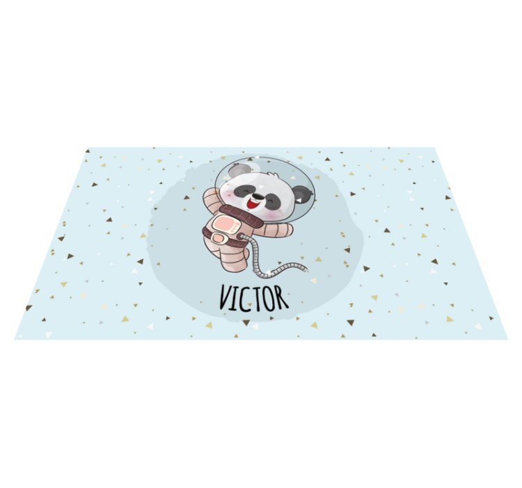 Cute Panda Astronaut custom floor mat - TenStickers