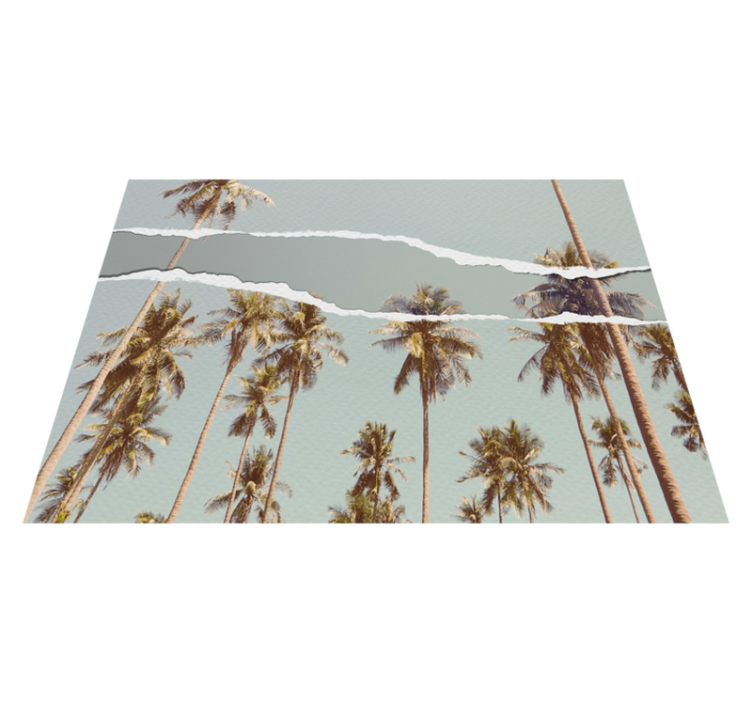 Palm Tree Oasis nature rug - TenStickers