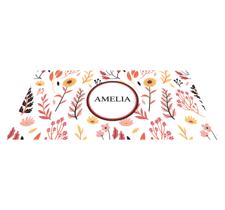 nature style name custom floor mat - TenStickers