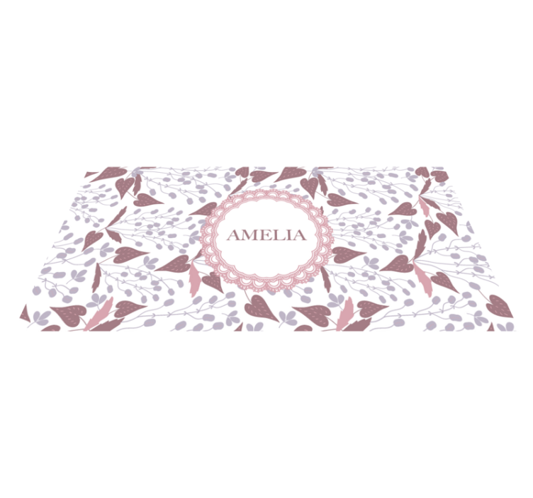 Floral Pattern custom floor mat - TenStickers