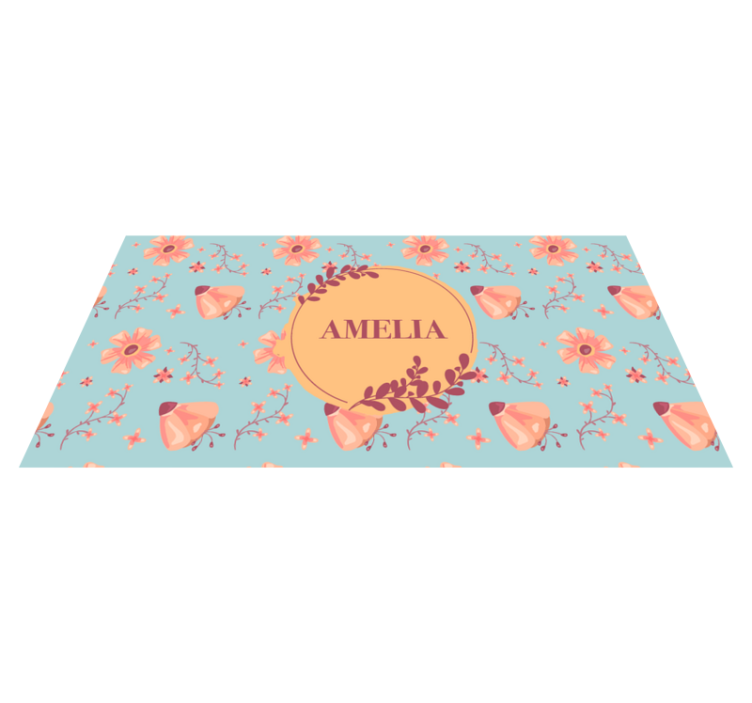Floral Arrangement custom floor mat - TenStickers