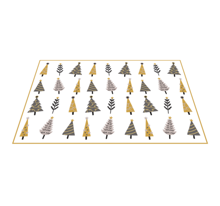 Whimsical Tree Pattern christmas rug - TenStickers