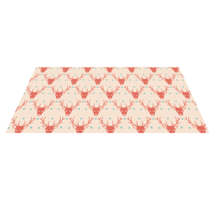 Festive Deer Pattern christmas rug - TenStickers
