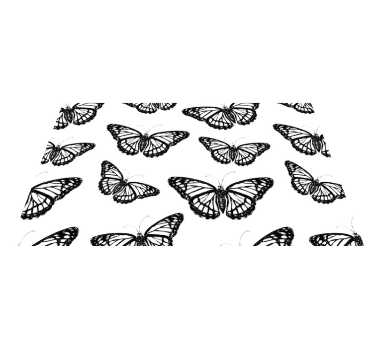 Butterfly Emblem teenage bedroom rug - TenStickers