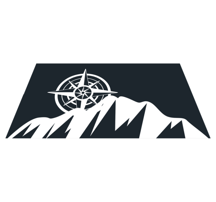 Compass Mountain Artwork modern rug - TenStickers