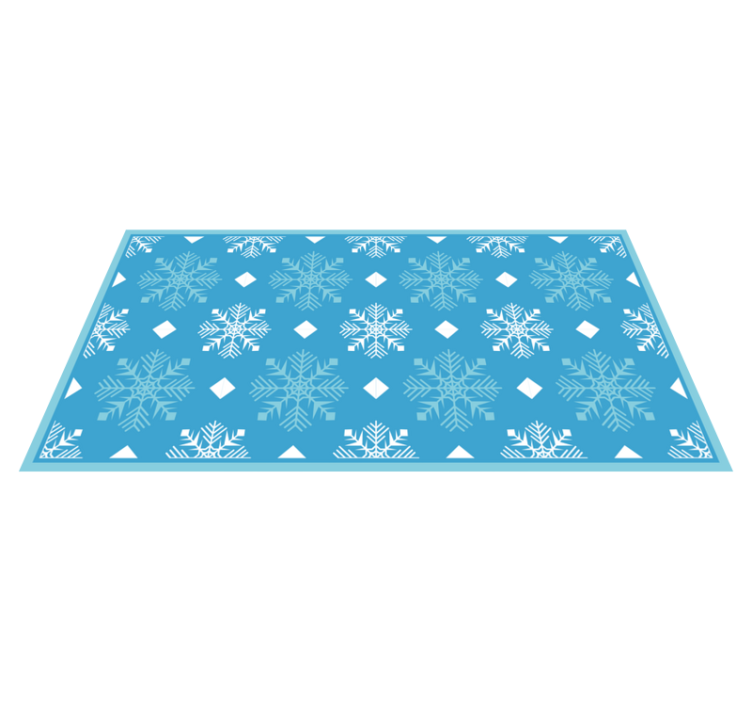 Snowflake Concept christmas rug - TenStickers