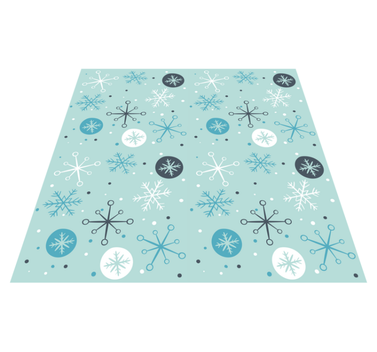 Chilly Snowflake Motif christmas rug - TenStickers