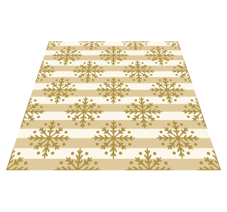 Snowflake Stripes christmas rug - TenStickers