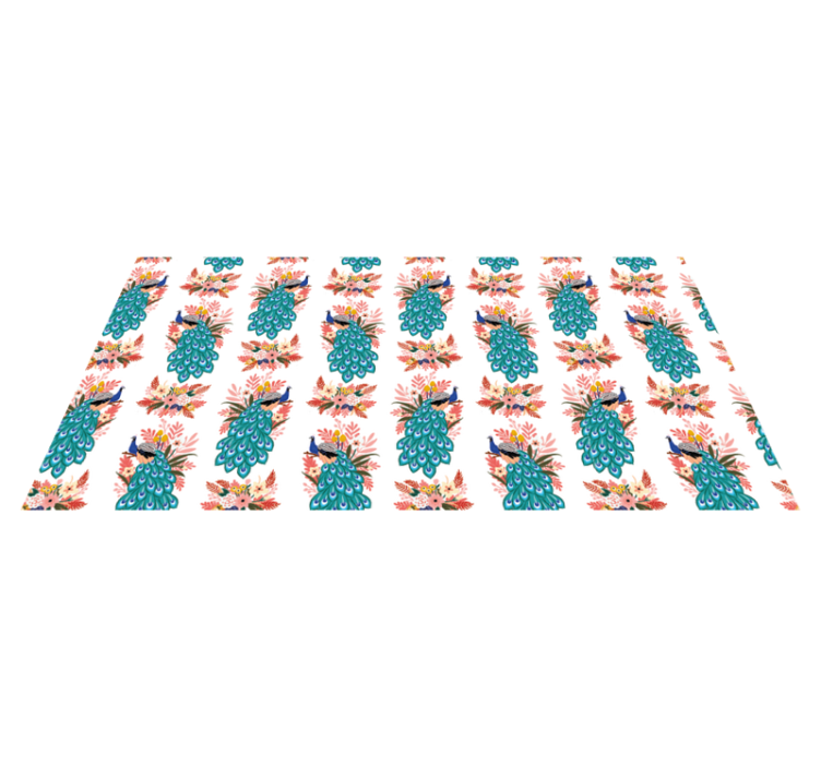 Beautiful blue Peacock animal rug - TenStickers