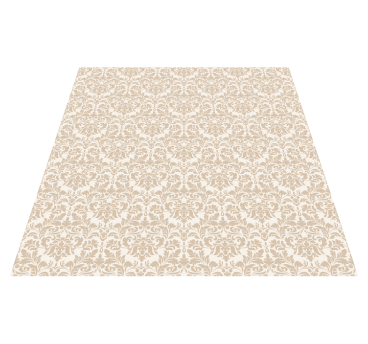 Delicate Floral Motif entrance hall rug - TenStickers