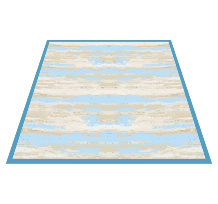 Grey and blue imitation wood effect rug - TenStickers
