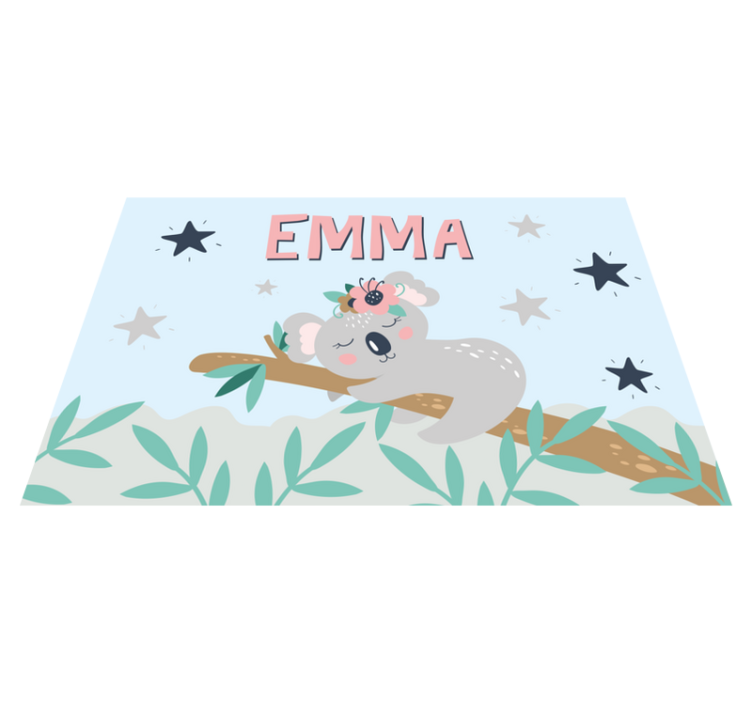Koala Night custom floor mat - TenStickers