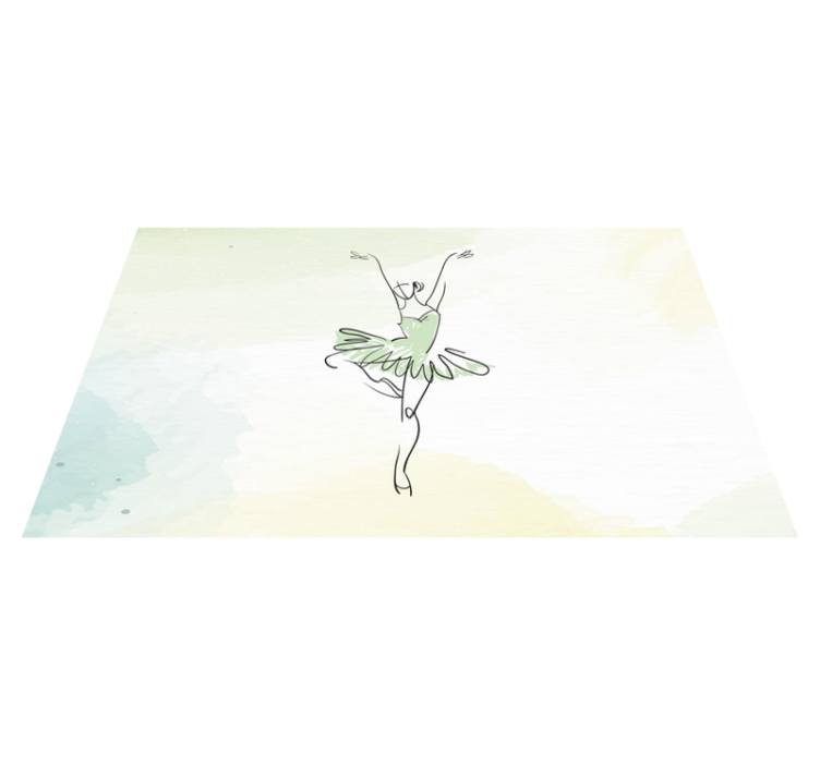 Ballet Dancer Outline kids rug - TenStickers