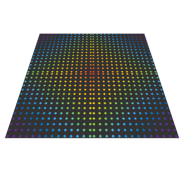 Rainbow diamond design teenage bedroom rug - TenStickers