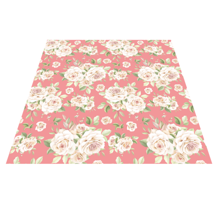 Floral rug floral elegance - TenStickers