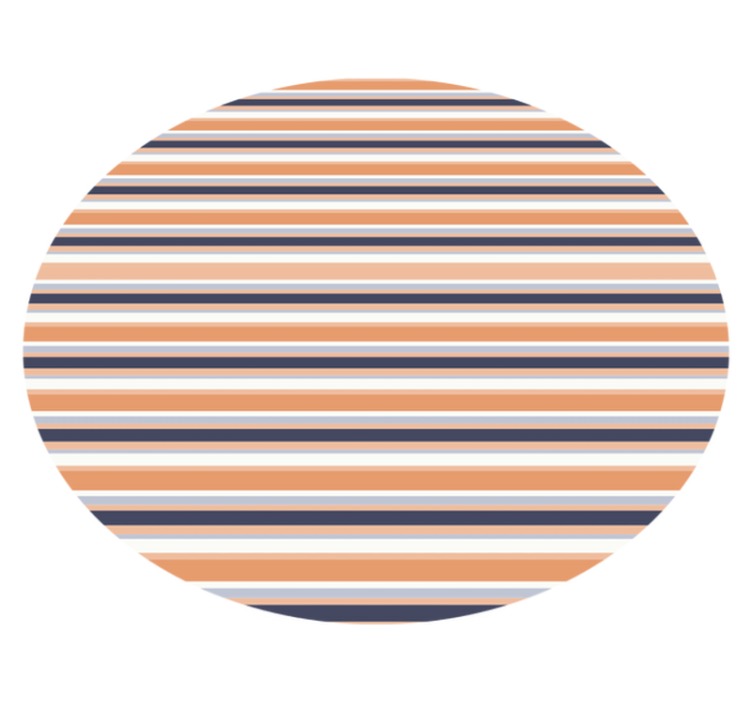 Striped Circular Motif stripes rug - TenStickers