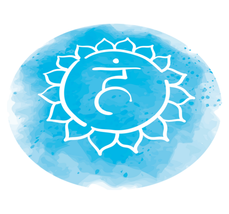 Serene Blue Symbol mandala rug - TenStickers