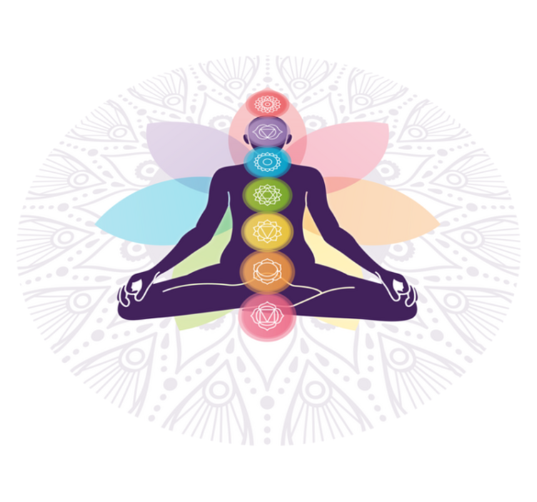 The Seven chakra's symbols ethnic rug - TenStickers