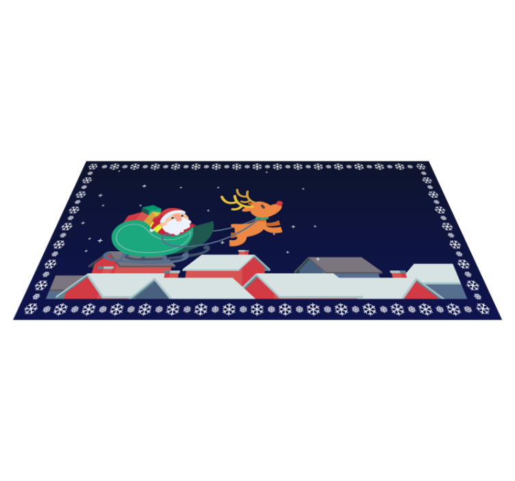 Santa's Sleigh Ride halloween rugs - TenStickers