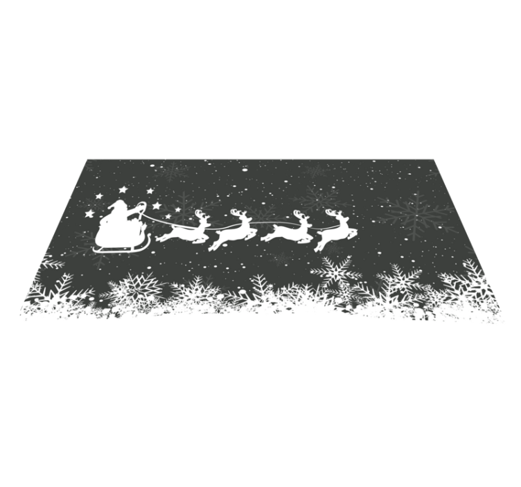 Santa's Sleigh Scene christmas rug - TenStickers