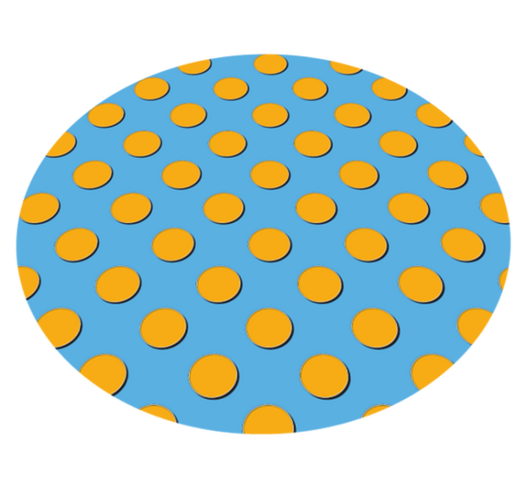 Bright Polka Dots geometric rug - TenStickers