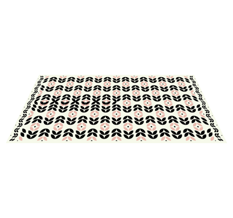 Floral Geometric Motif modern rug - TenStickers