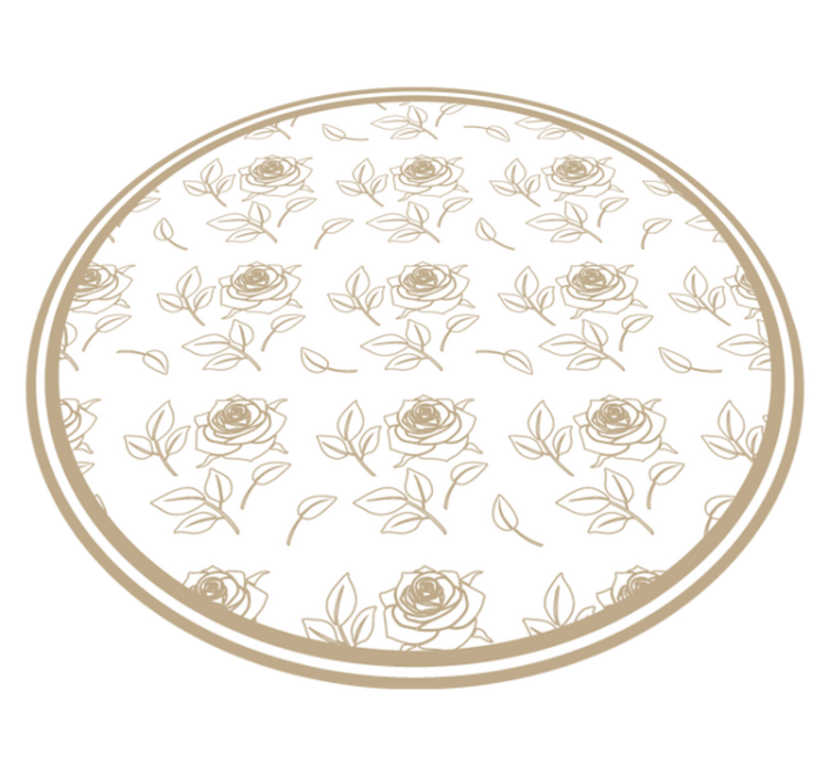 Rose Flower Composition floral rug - TenStickers
