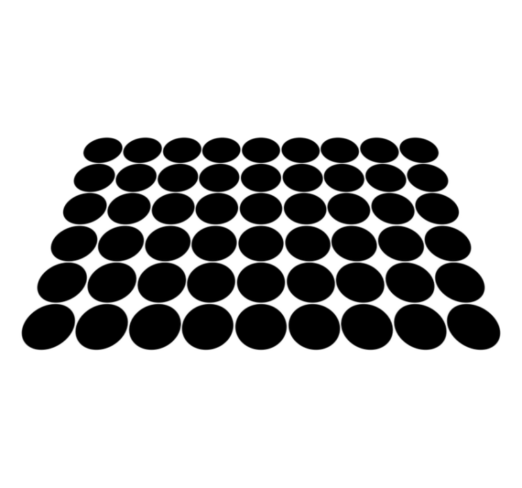 Monochrome Circle Pattern geometric rug - TenStickers